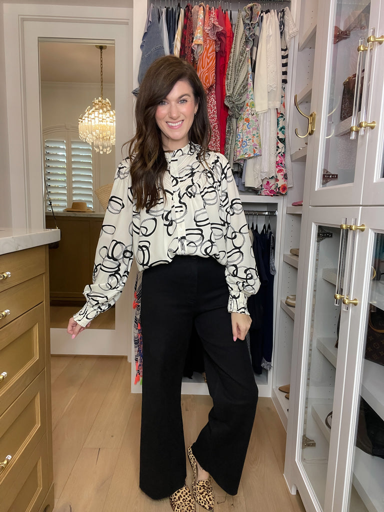 Abstract Ideas Top in White