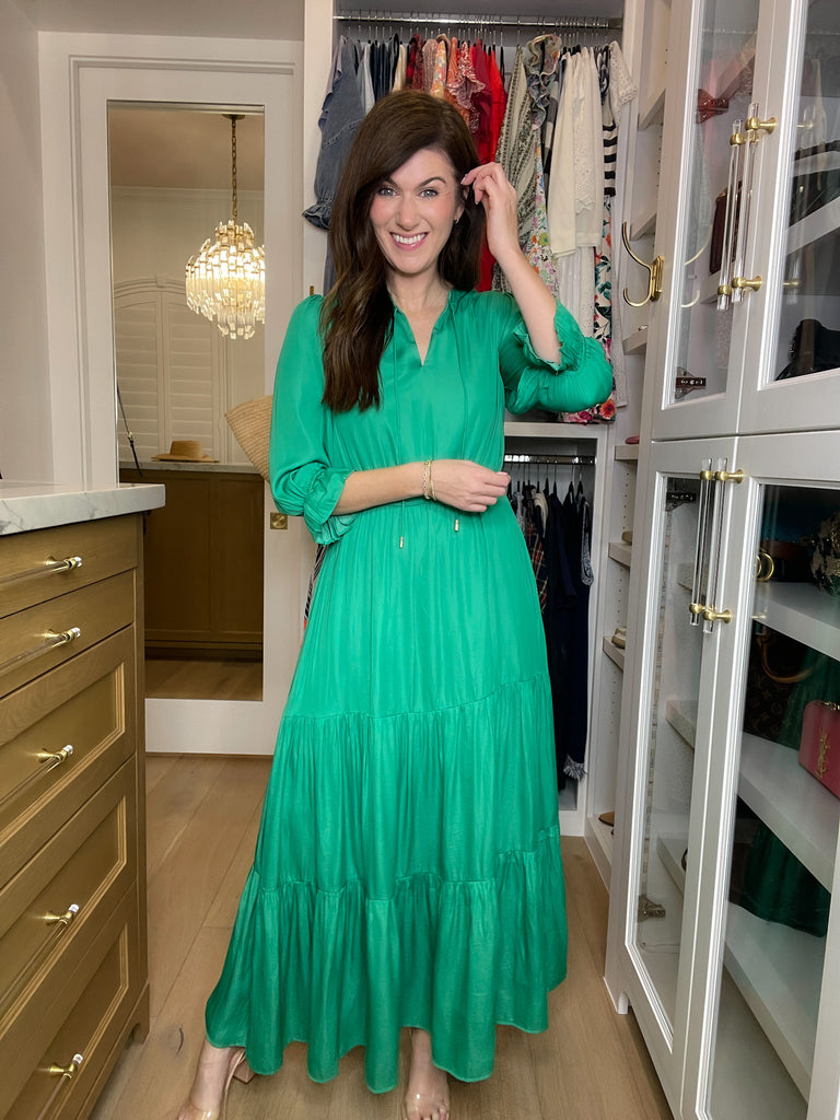 Skies Are Blue Emery Maxi Dress in Kelly Green