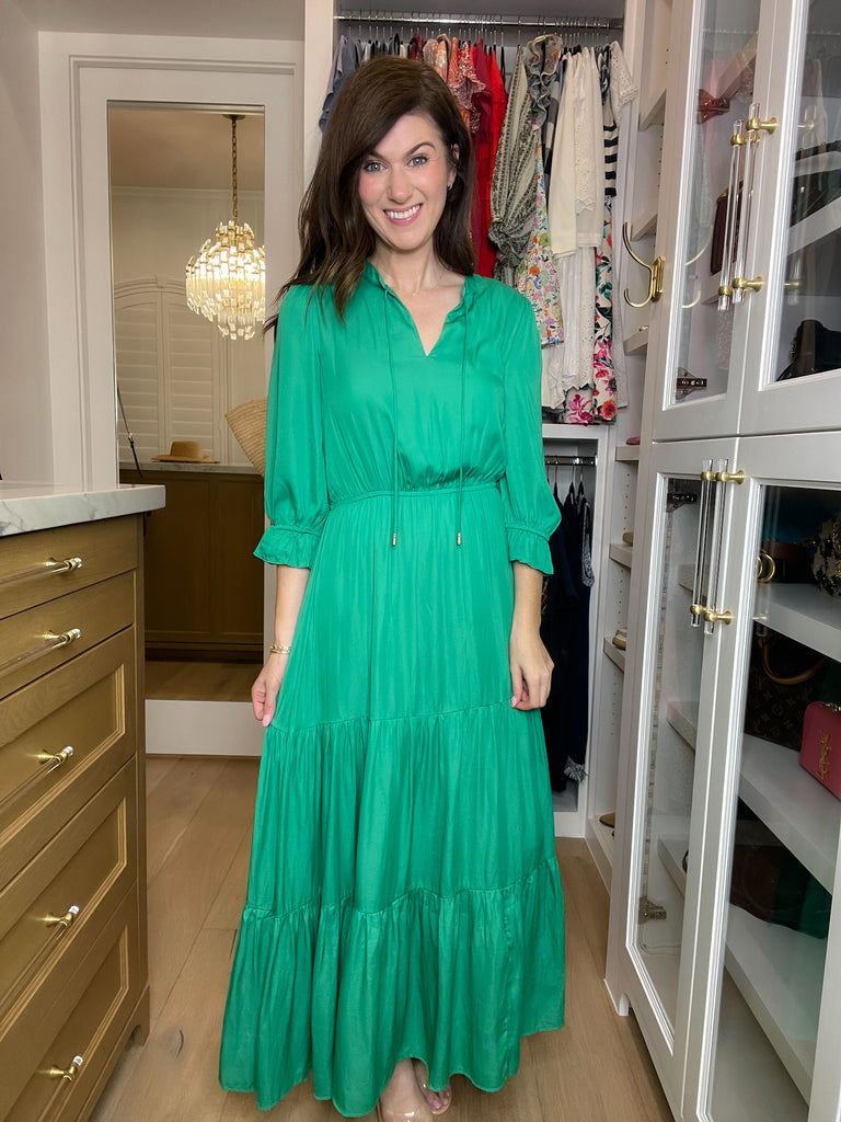 Skies Are Blue Emery Maxi Dress in Kelly Green