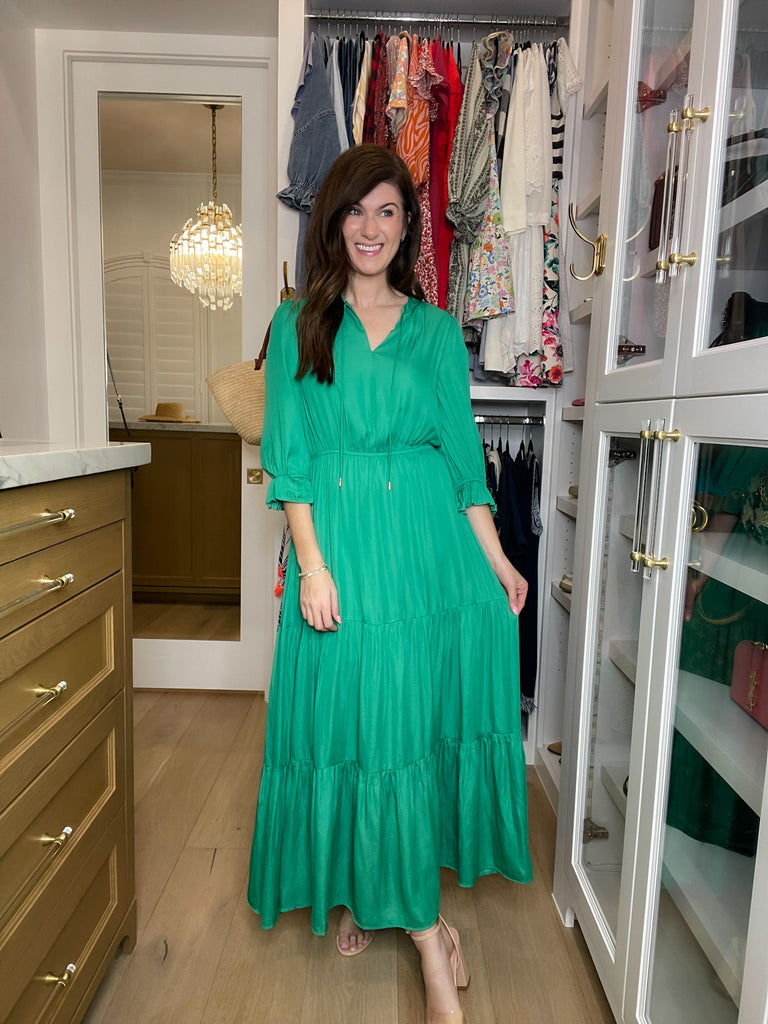 Skies Are Blue Emery Maxi Dress in Kelly Green