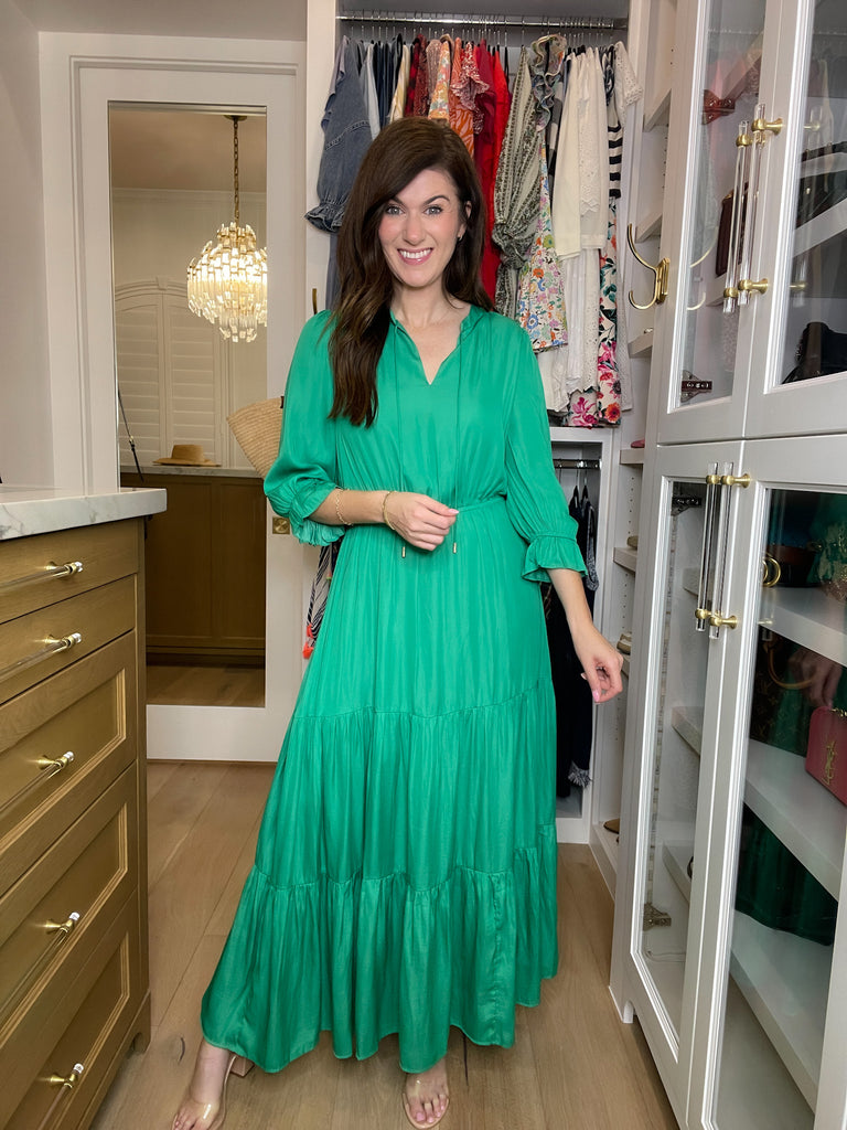 Skies Are Blue Emery Maxi Dress in Kelly Green