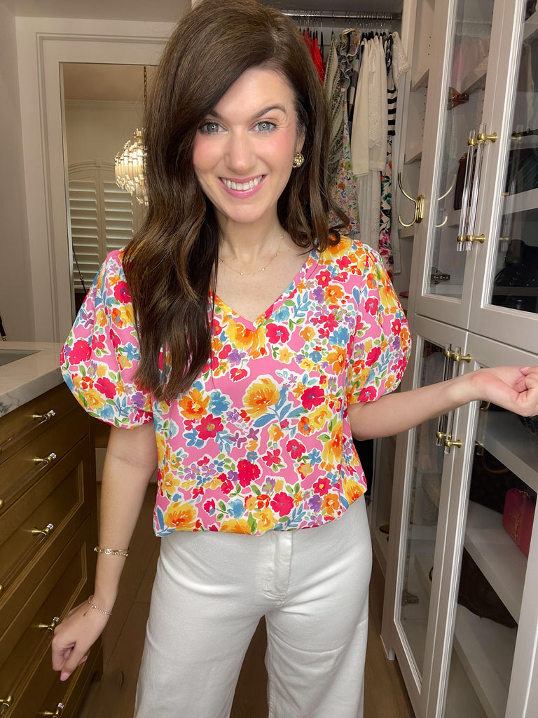 Sweet Petal Puff Sleeve Top