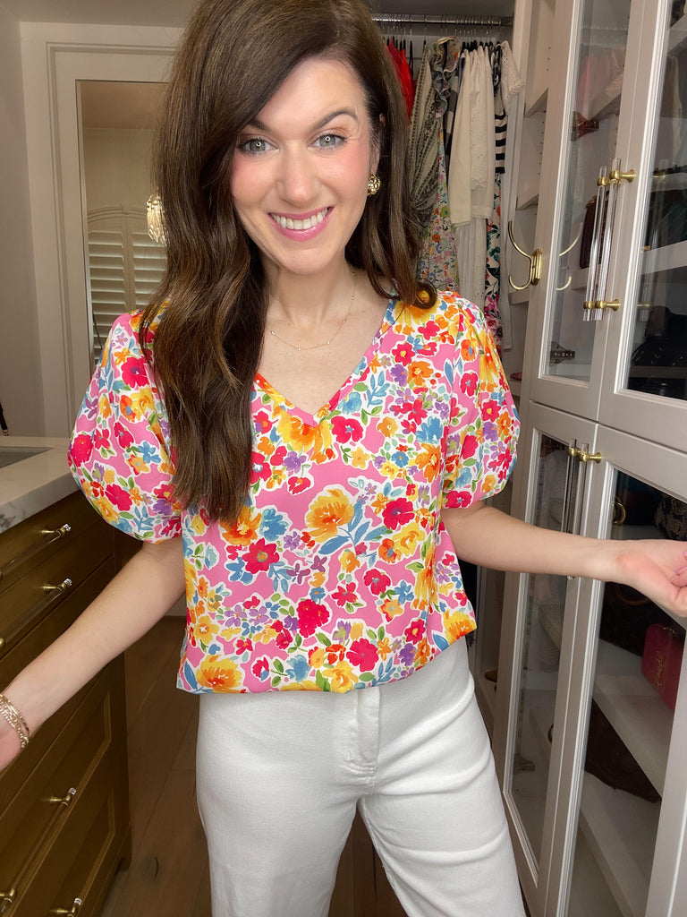 Sweet Petal Puff Sleeve Top