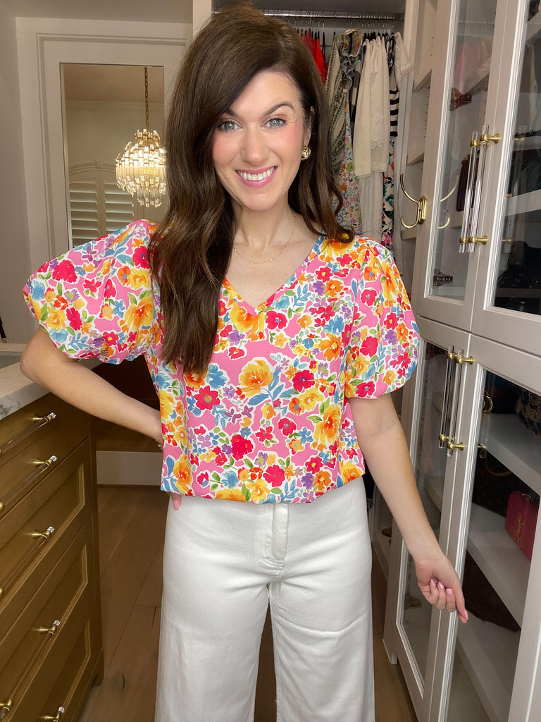 Sweet Petal Puff Sleeve Top