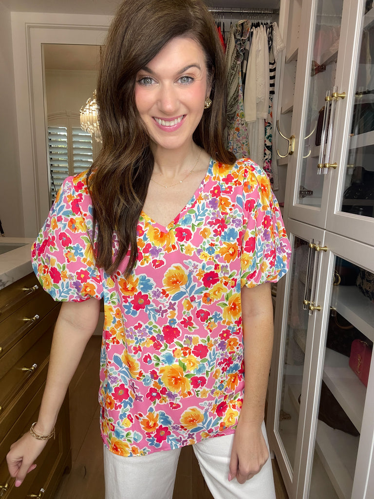 Sweet Petal Puff Sleeve Top