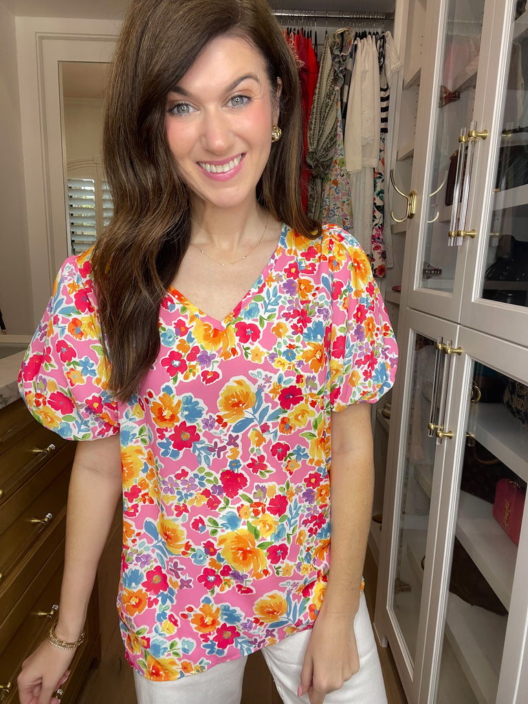 Sweet Petal Puff Sleeve Top