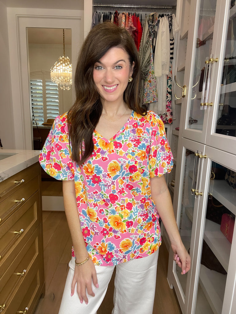 Sweet Petal Puff Sleeve Top