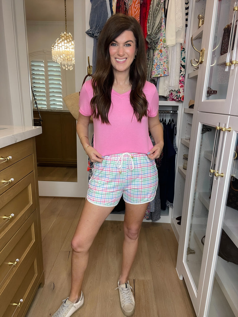 Pastel Plaid Everyday Shorts