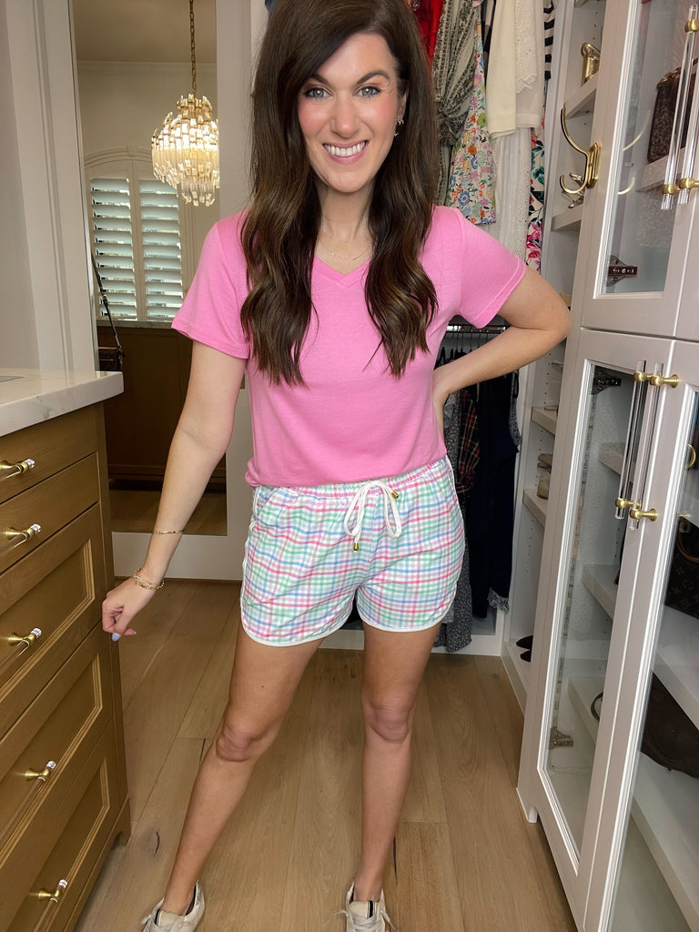 Pastel Plaid Everyday Shorts