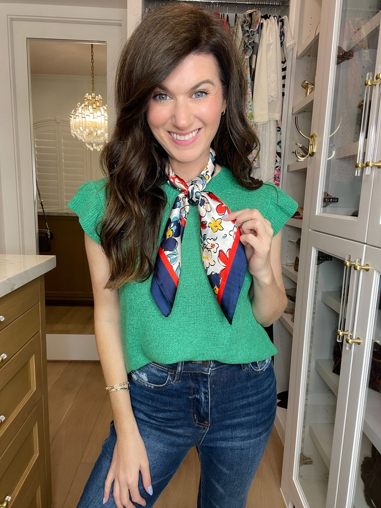 Sweet Haven Knit Top in Kelly Green