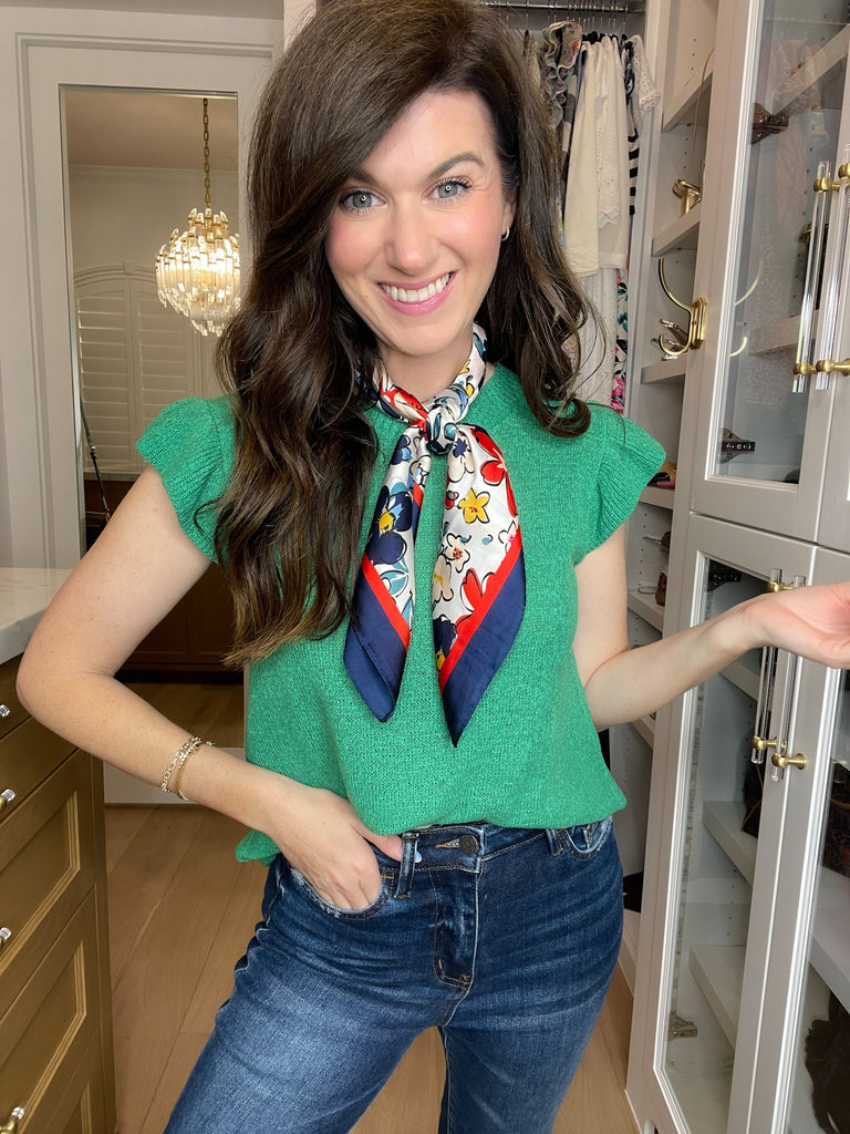 Sweet Haven Knit Top in Kelly Green