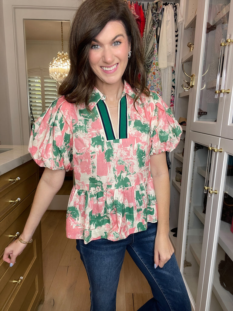 Perfectly Preppy Peplum Top