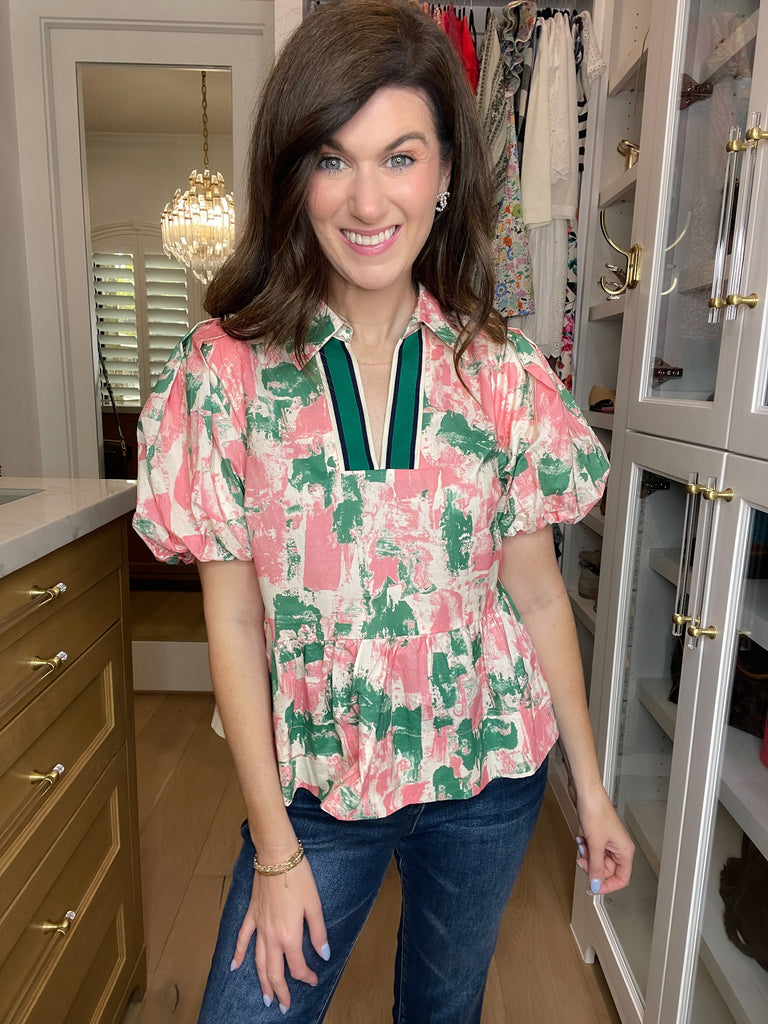 Perfectly Preppy Peplum Top