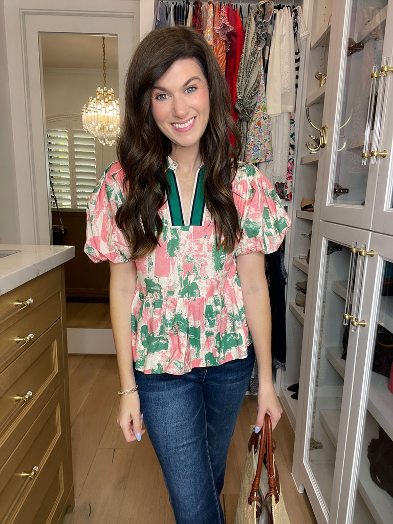 Perfectly Preppy Peplum Top