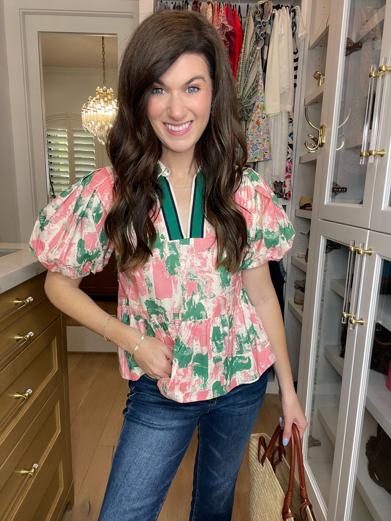 Perfectly Preppy Peplum Top