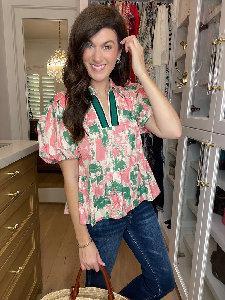 Perfectly Preppy Peplum Top