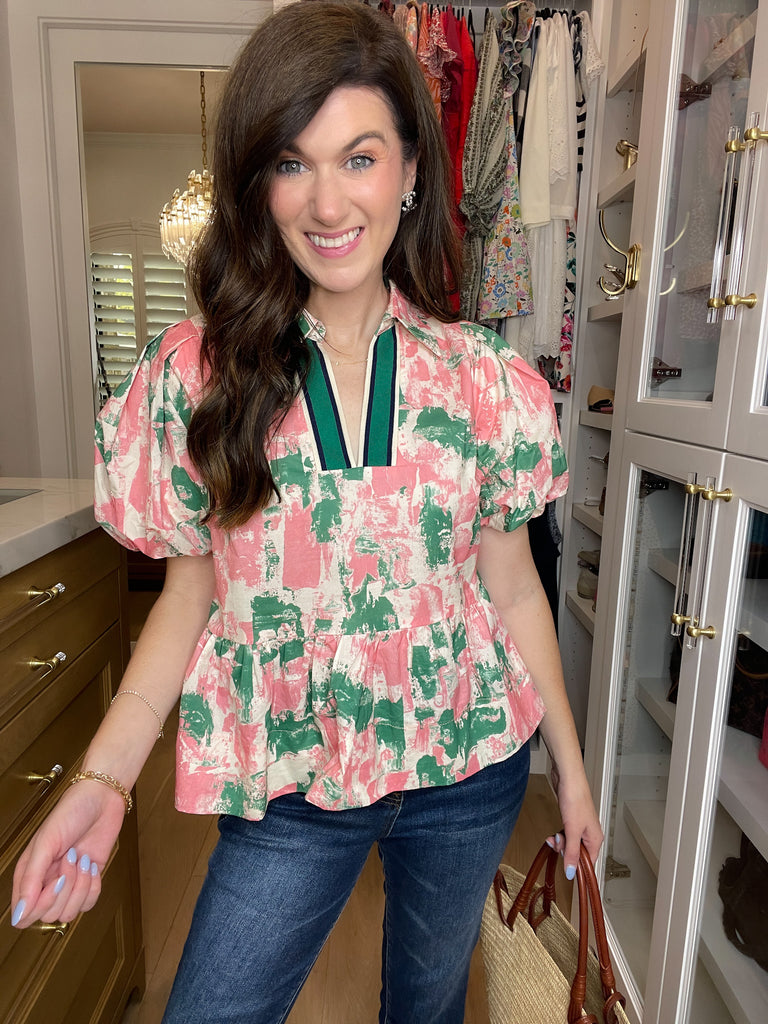 Perfectly Preppy Peplum Top