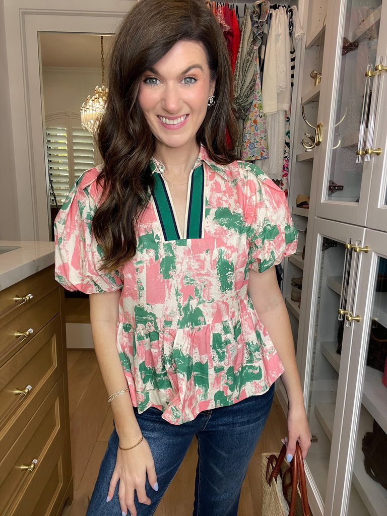 Perfectly Preppy Peplum Top