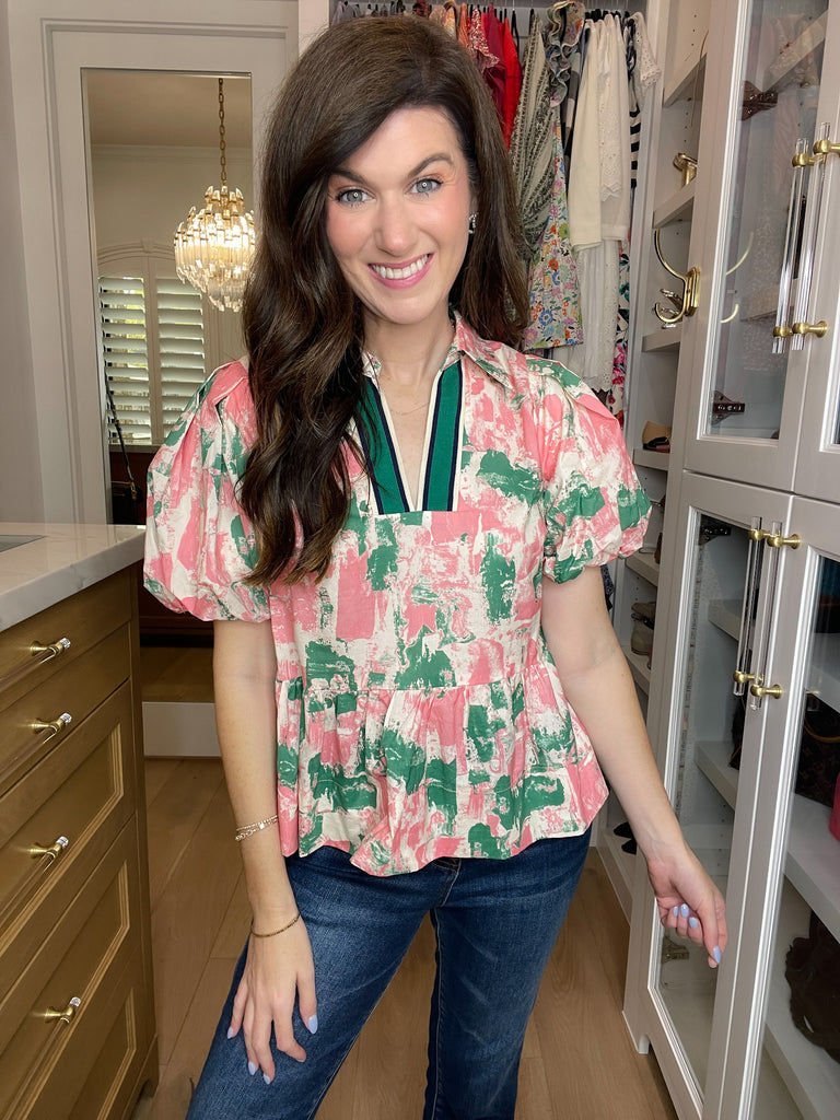 Perfectly Preppy Peplum Top