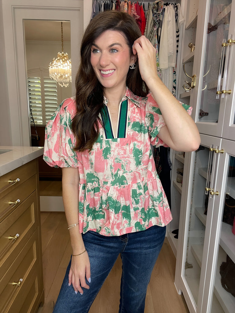 Perfectly Preppy Peplum Top