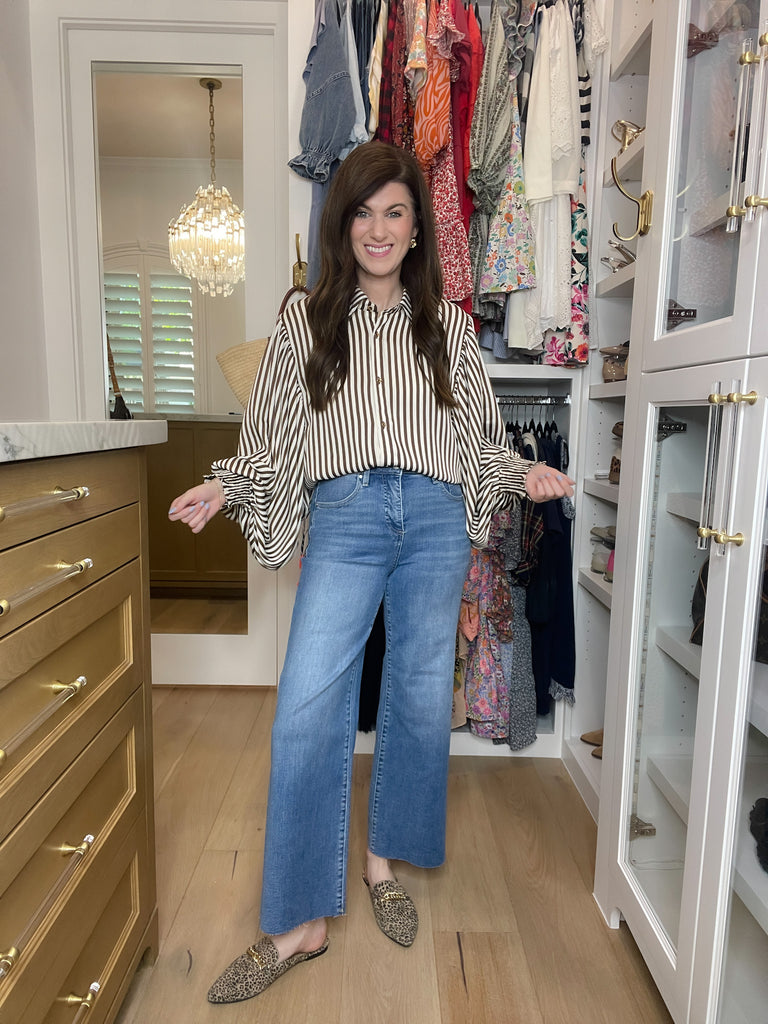 Risen Amelia Tummy Control Wide Leg Cropped Jeans