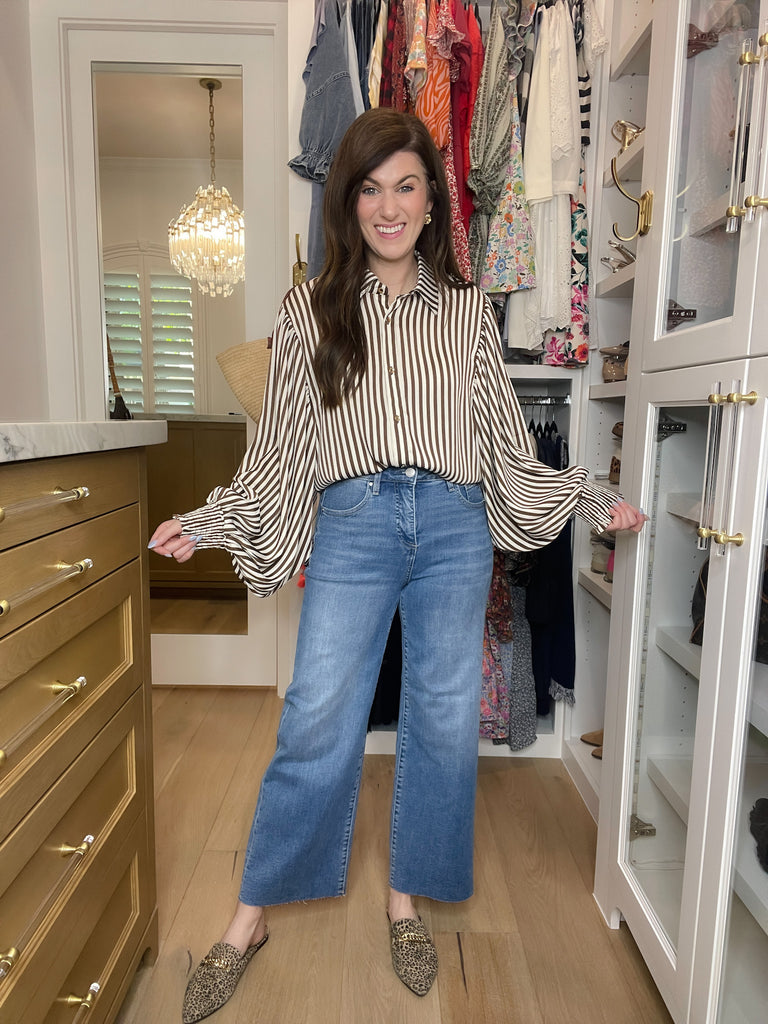 Risen Amelia Tummy Control Wide Leg Cropped Jeans