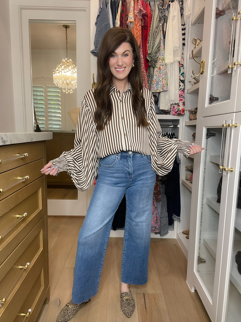 Risen Amelia Tummy Control Wide Leg Cropped Jeans