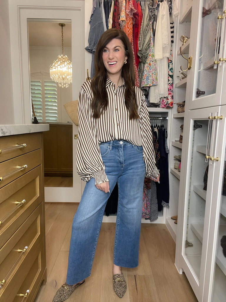 Risen Amelia Tummy Control Wide Leg Cropped Jeans