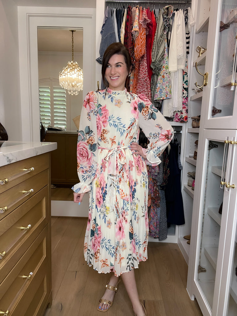 Picture Perfect Pleated Midi Dress