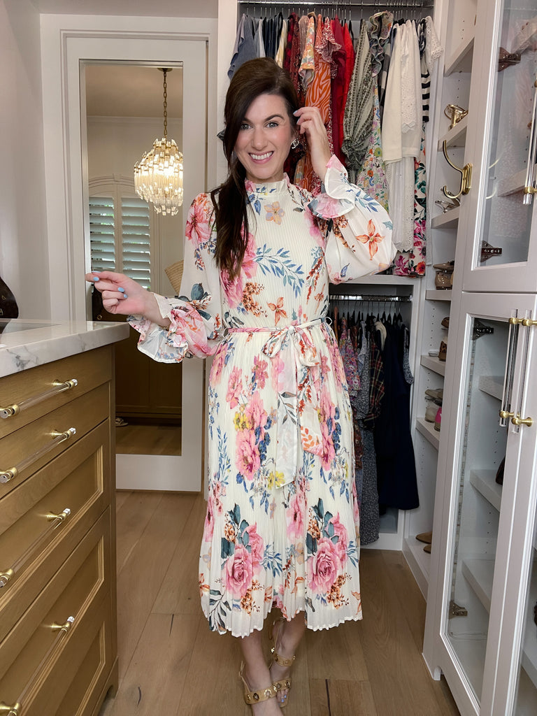 Picture Perfect Pleated Midi Dress