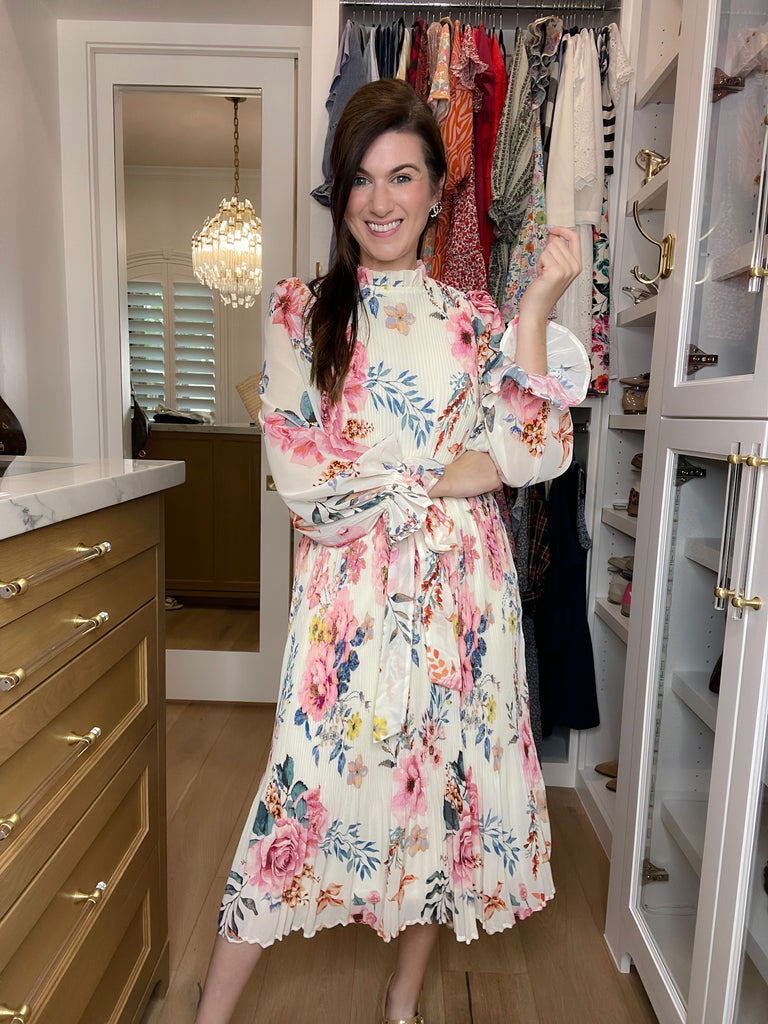 Picture Perfect Pleated Midi Dress