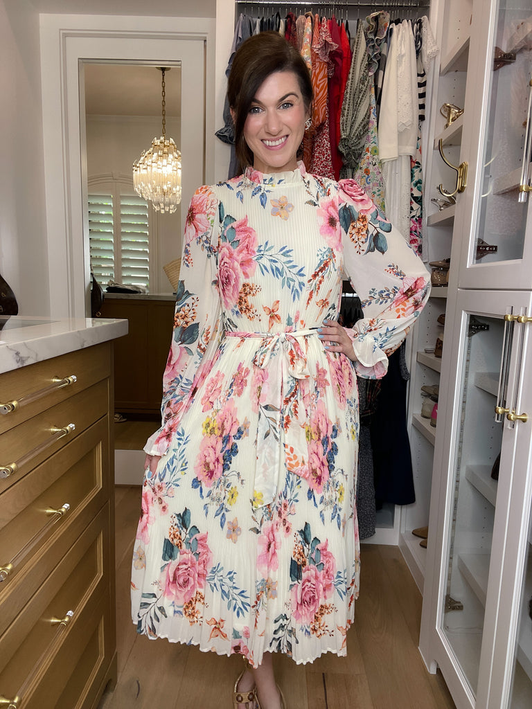 Picture Perfect Pleated Midi Dress