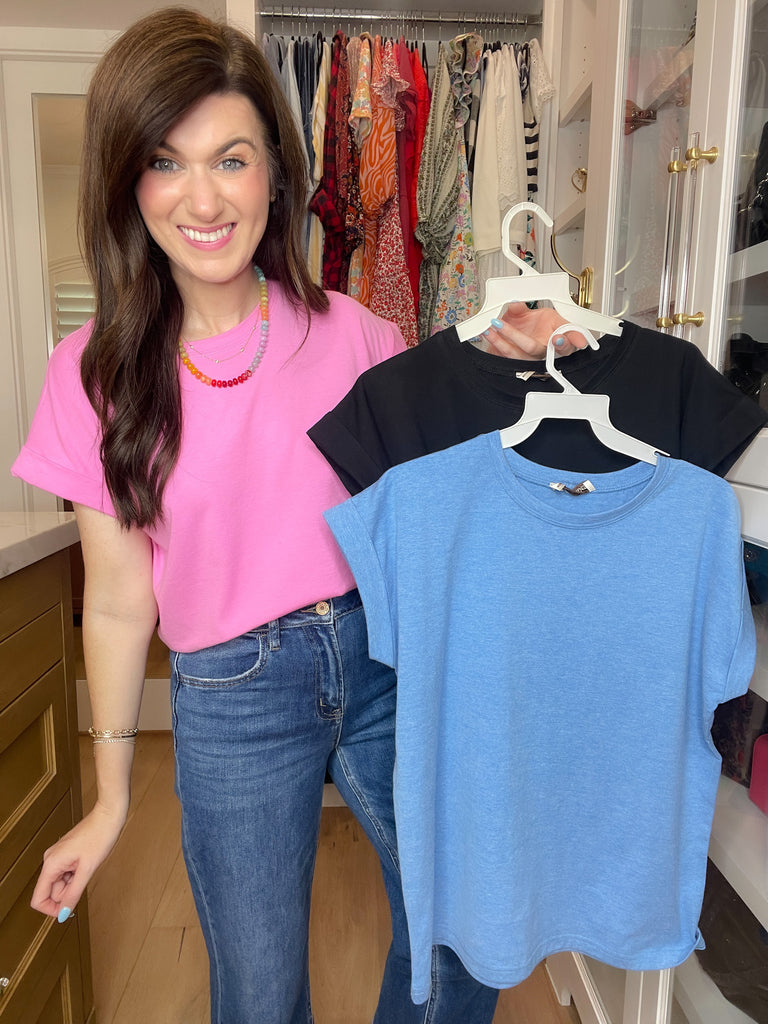 *BELLES & DOORBUSTER* Easy Days Rolled Sleeve Tees *Final Sale*