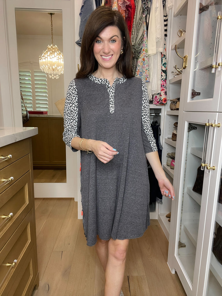Spotted in Comfort Raglan Dress