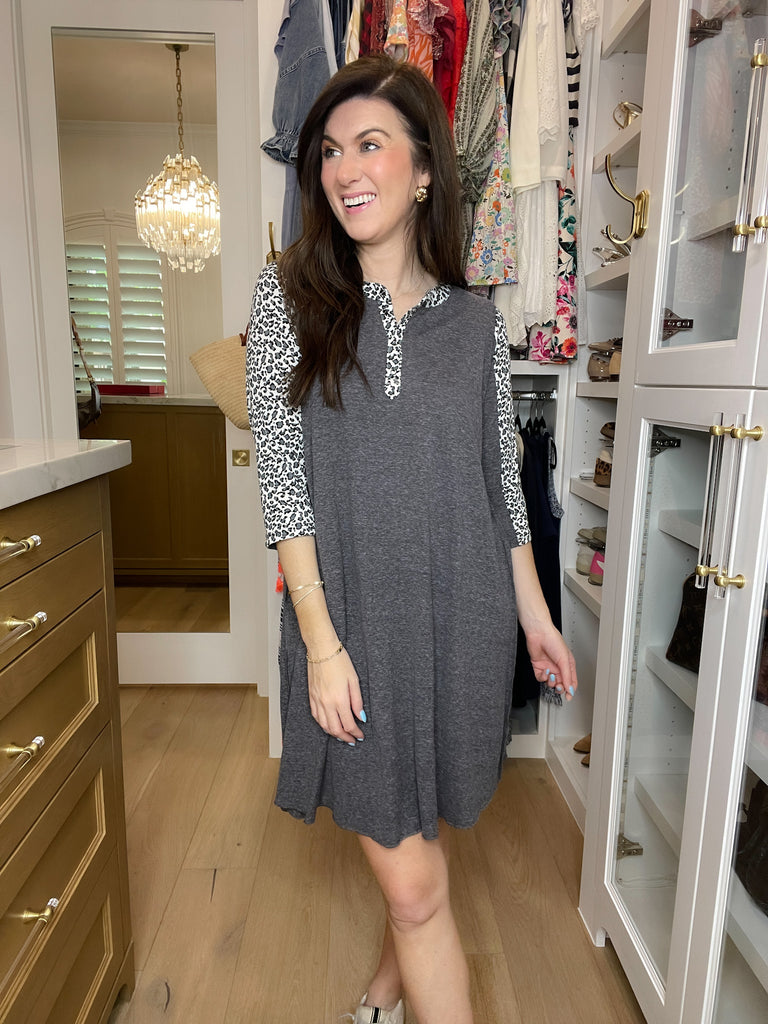 Spotted in Comfort Raglan Dress