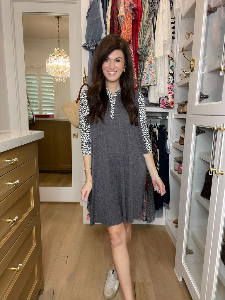 Spotted in Comfort Raglan Dress