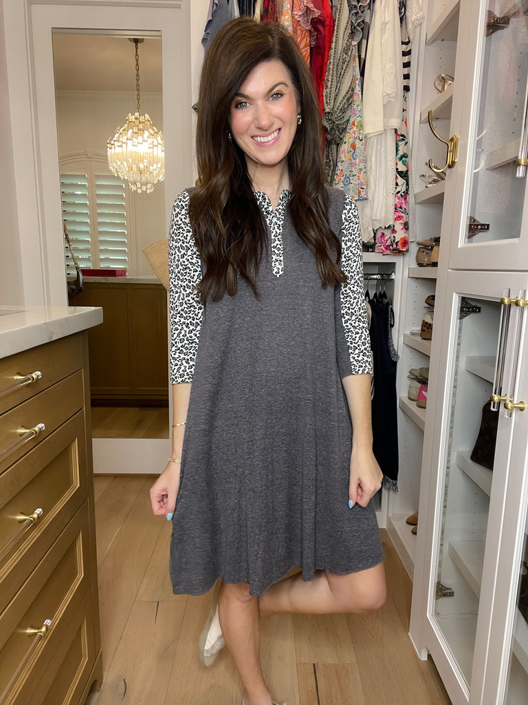 Spotted in Comfort Raglan Dress
