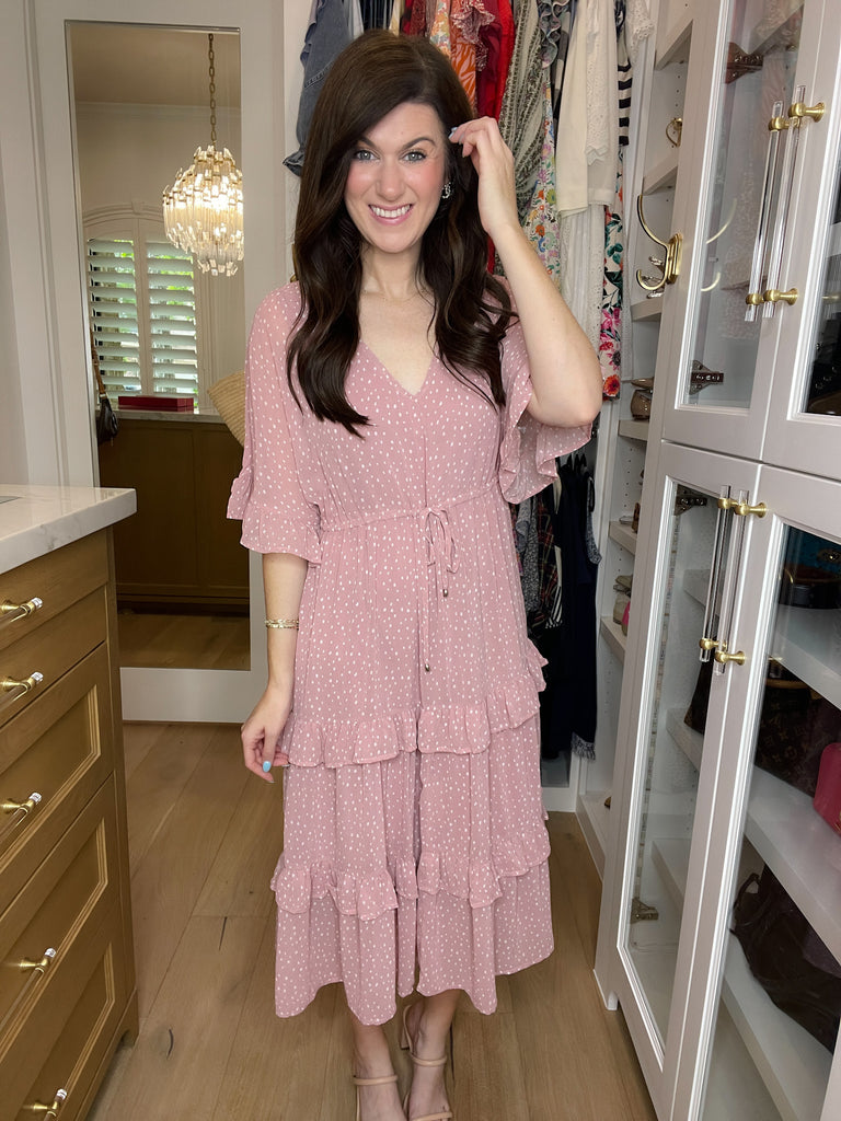 Let's Go Back Polka Dot Midi Dress