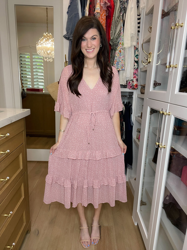 Let's Go Back Polka Dot Midi Dress