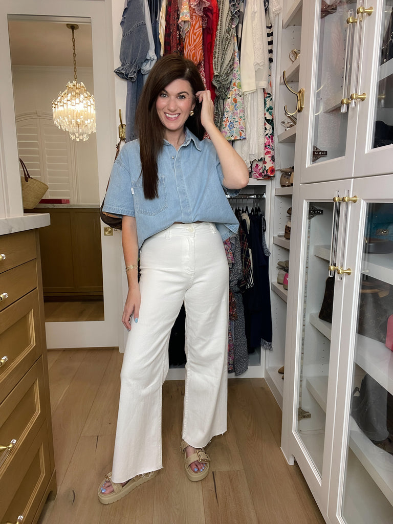 Common Ground Wide Leg Jeans in White