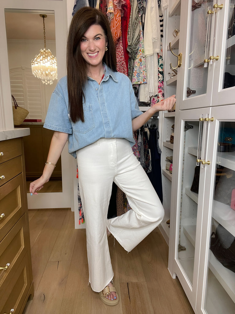 Common Ground Wide Leg Jeans in White