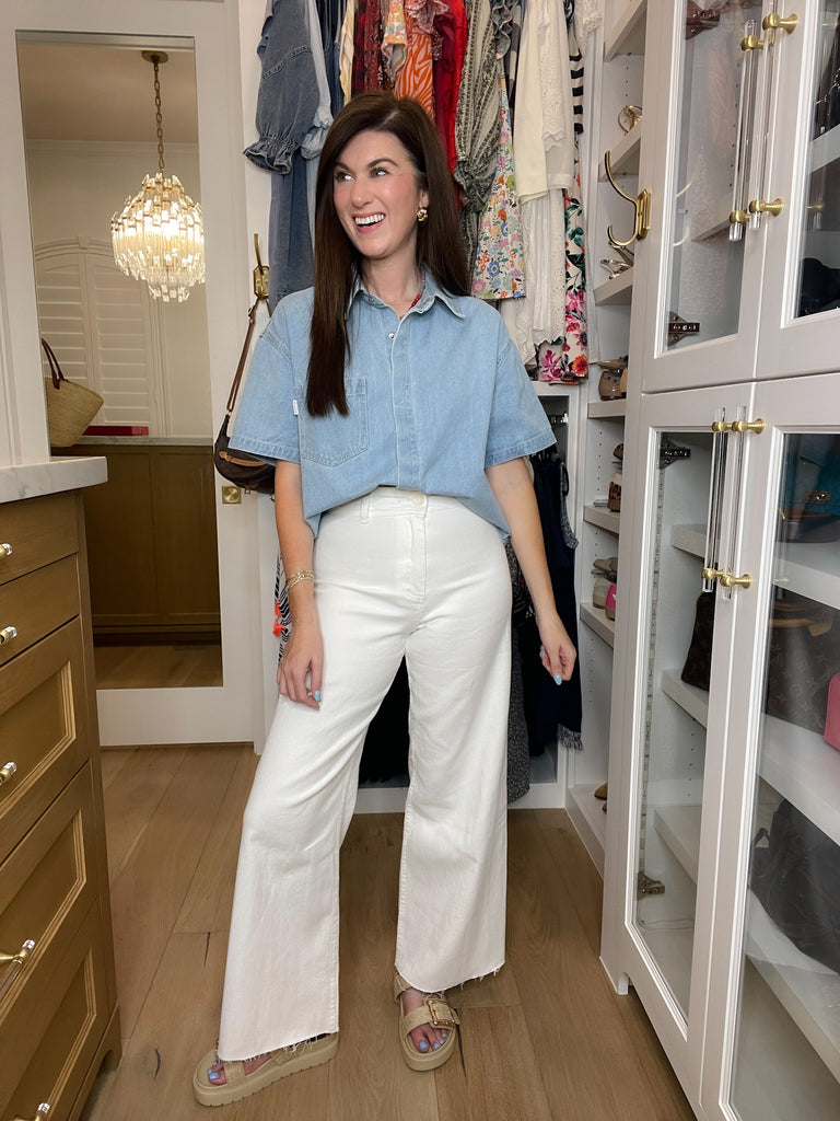 Common Ground Wide Leg Jeans in White