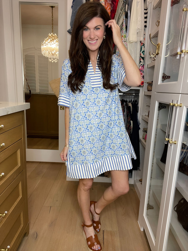 Sea Glass and Stripes Dress