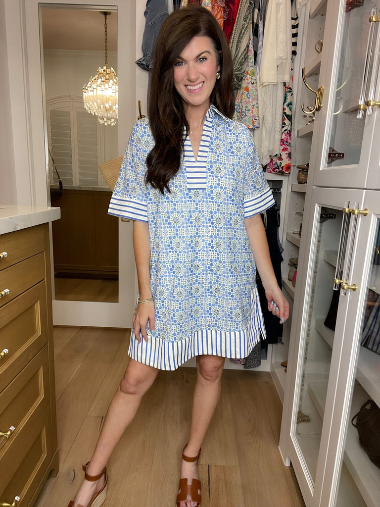 Sea Glass and Stripes Dress