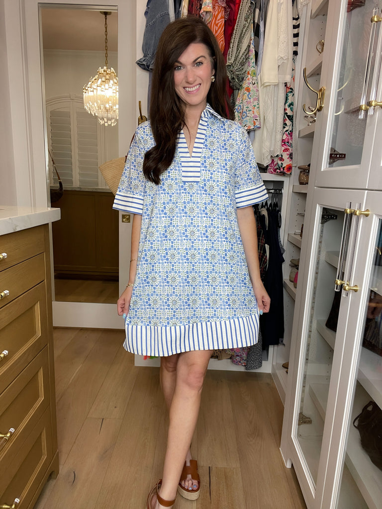 Sea Glass and Stripes Dress