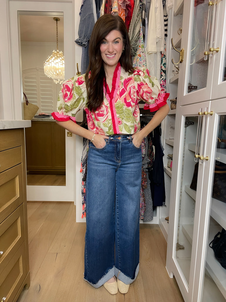 Risen Perry Tummy Control Cuffed Jeans