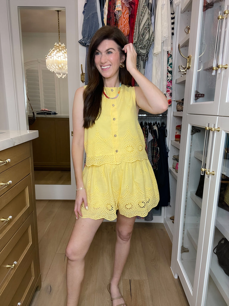 City Break Eyelet Set in Yellow