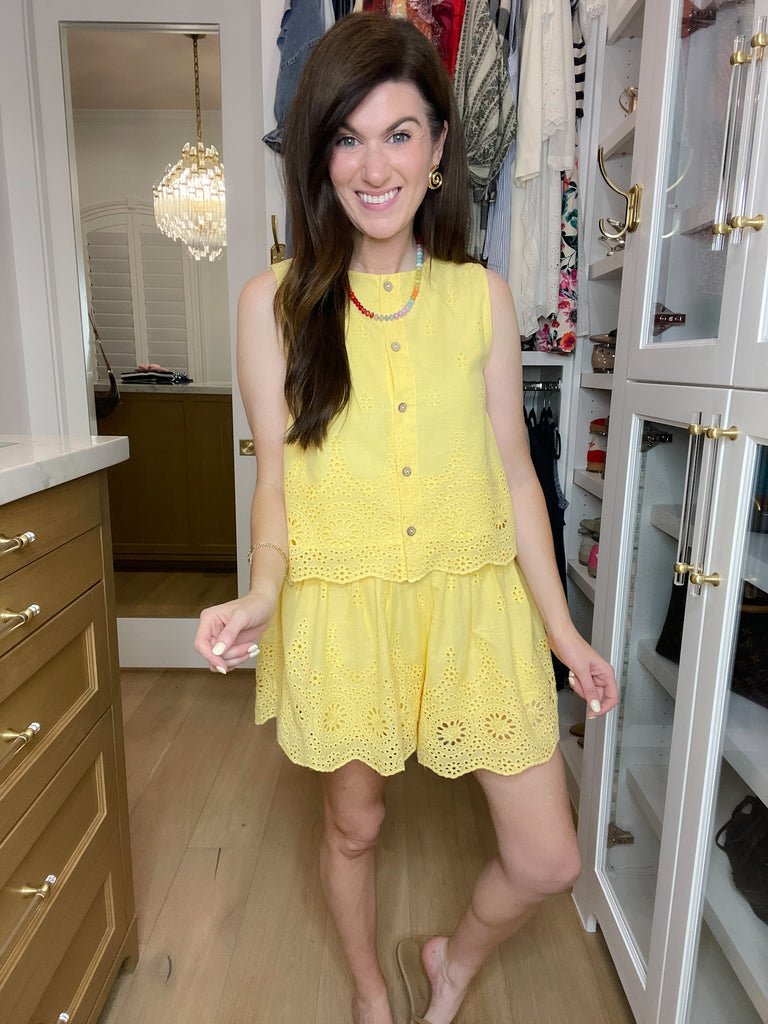 City Break Eyelet Set in Yellow