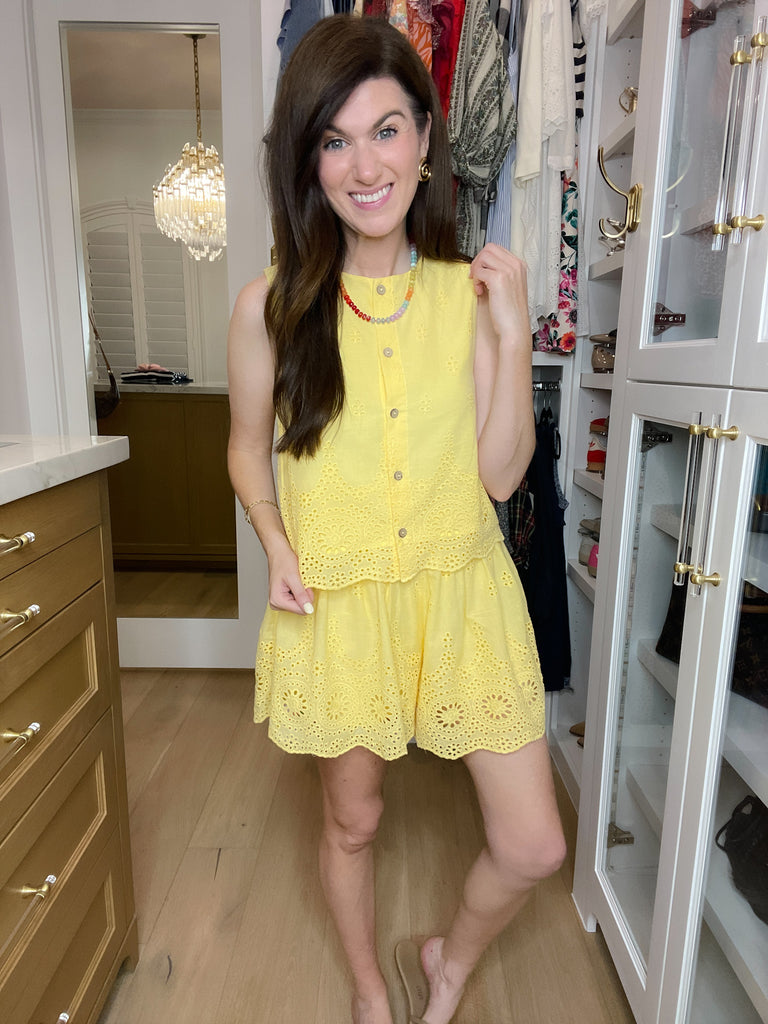 City Break Eyelet Set in Yellow