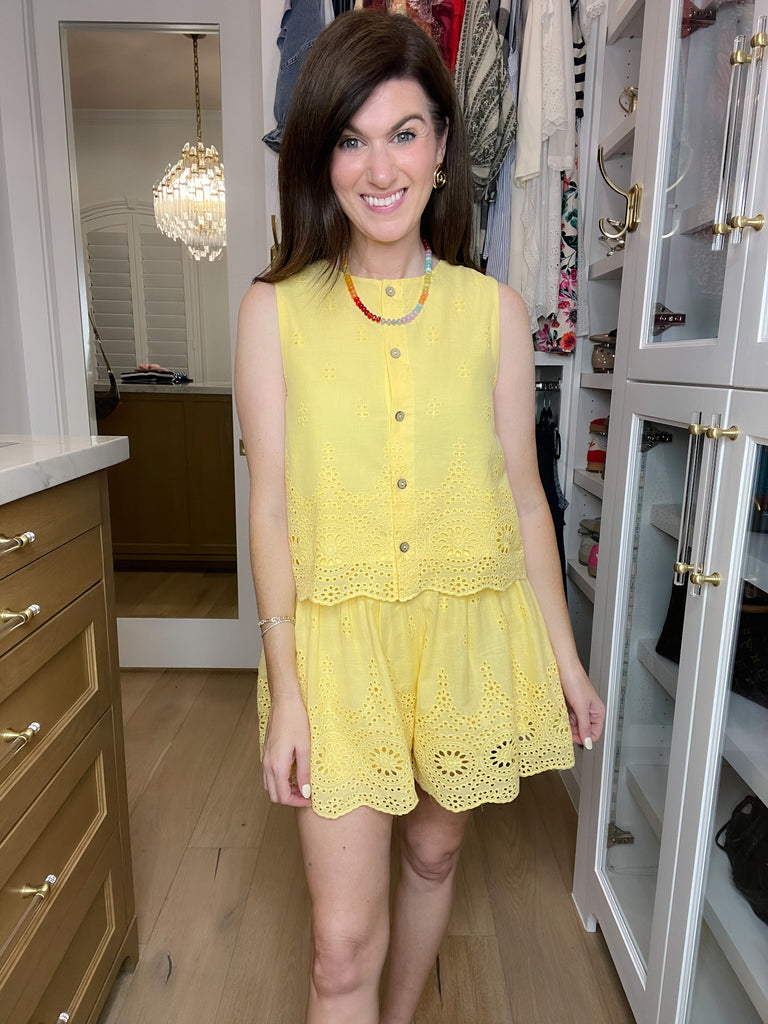City Break Eyelet Set in Yellow